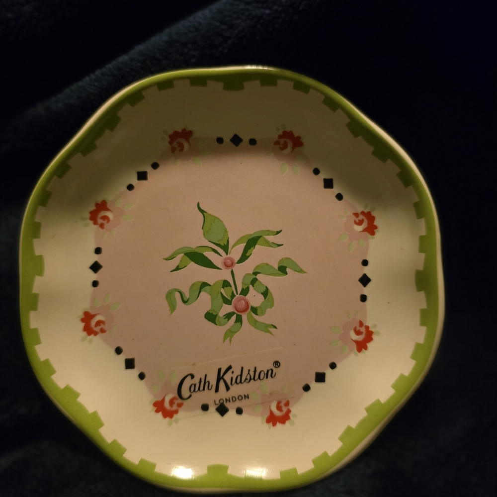 Cath Kidston London Floral Cottagecore Coquette Ring Dish Tray 4" NWT